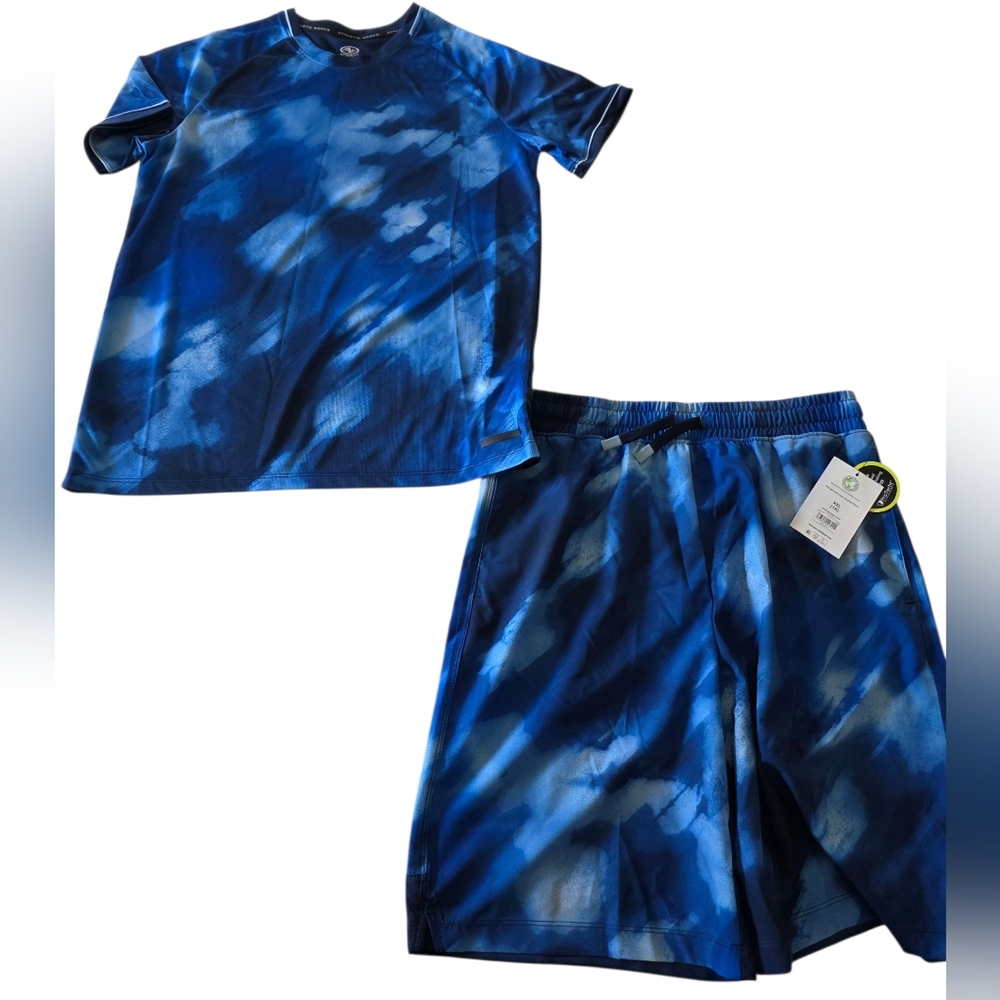 Athletic Works Boys Acive Set Bundle Top & Short Blue Size XXL (18)